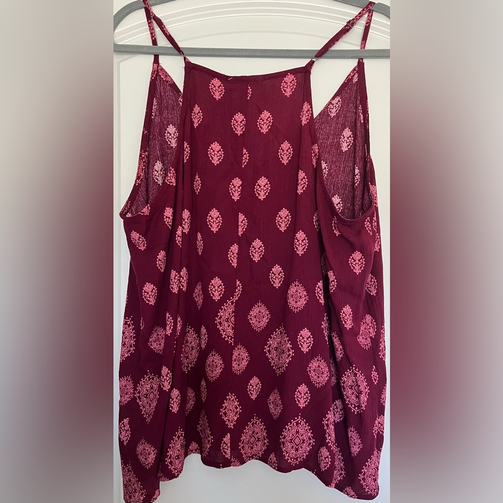Festival Halter Top Tie Detail Adjustable Straps Flowy Boho Indie Sz XL NWT - Picture 3 of 6